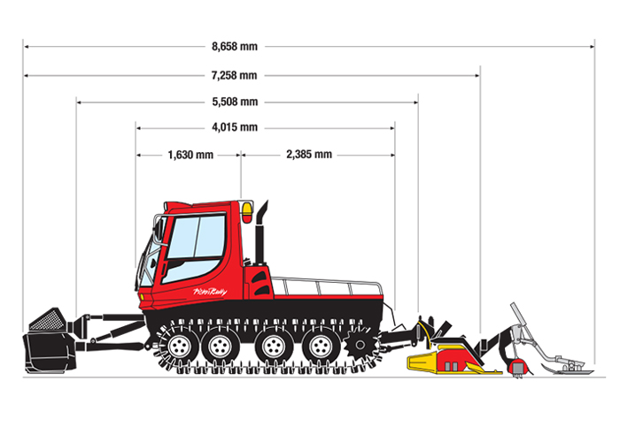 sideview of pistenbully 100